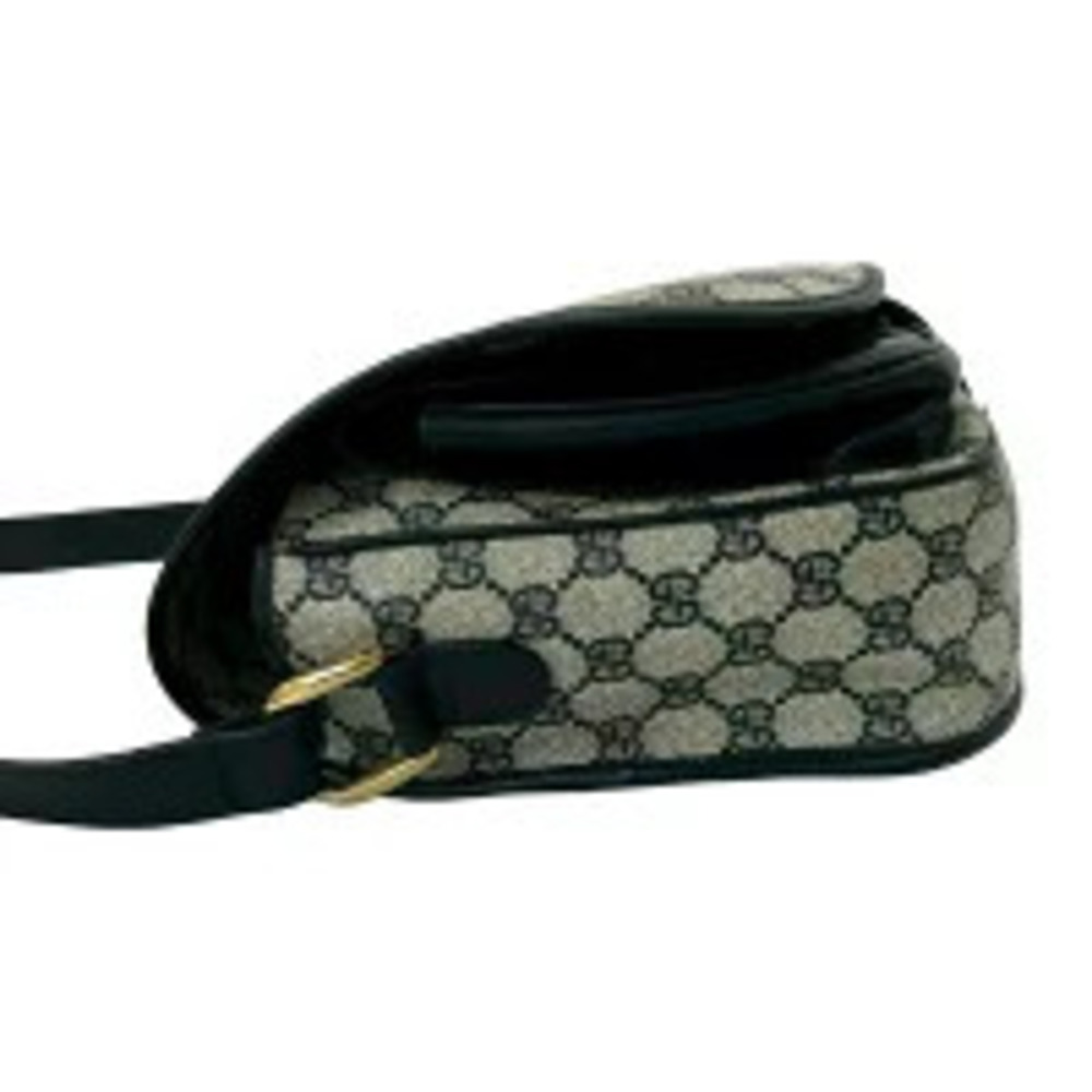 GUCCI Sherry Horsebit Leather Shoulder Bag Navy Blue - Picture 5 of 10